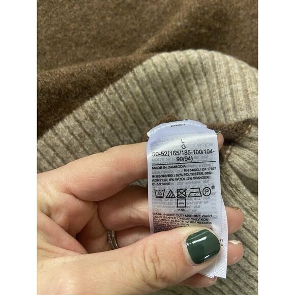 Gap Men’s Crewneck Sweater Recycled Colorblock Brown Size Large NWT - Picture 5 of 5